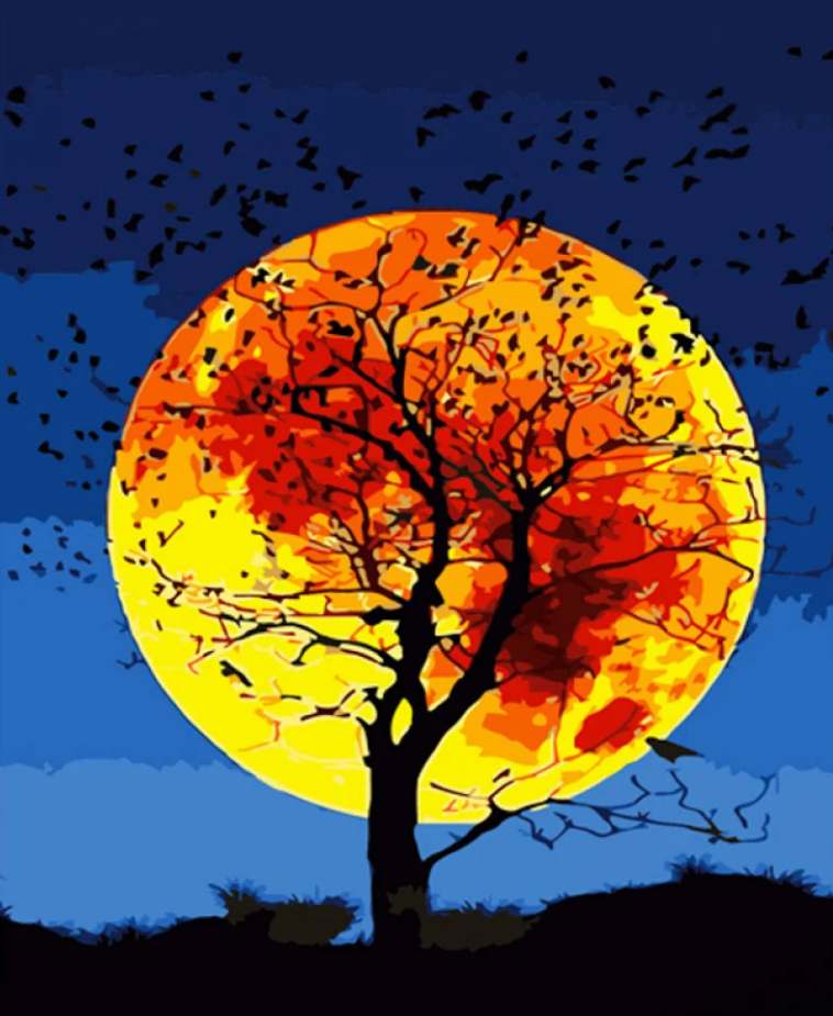 Картина по номерам Strateg Желтый месяц 40x50 см (GS938)