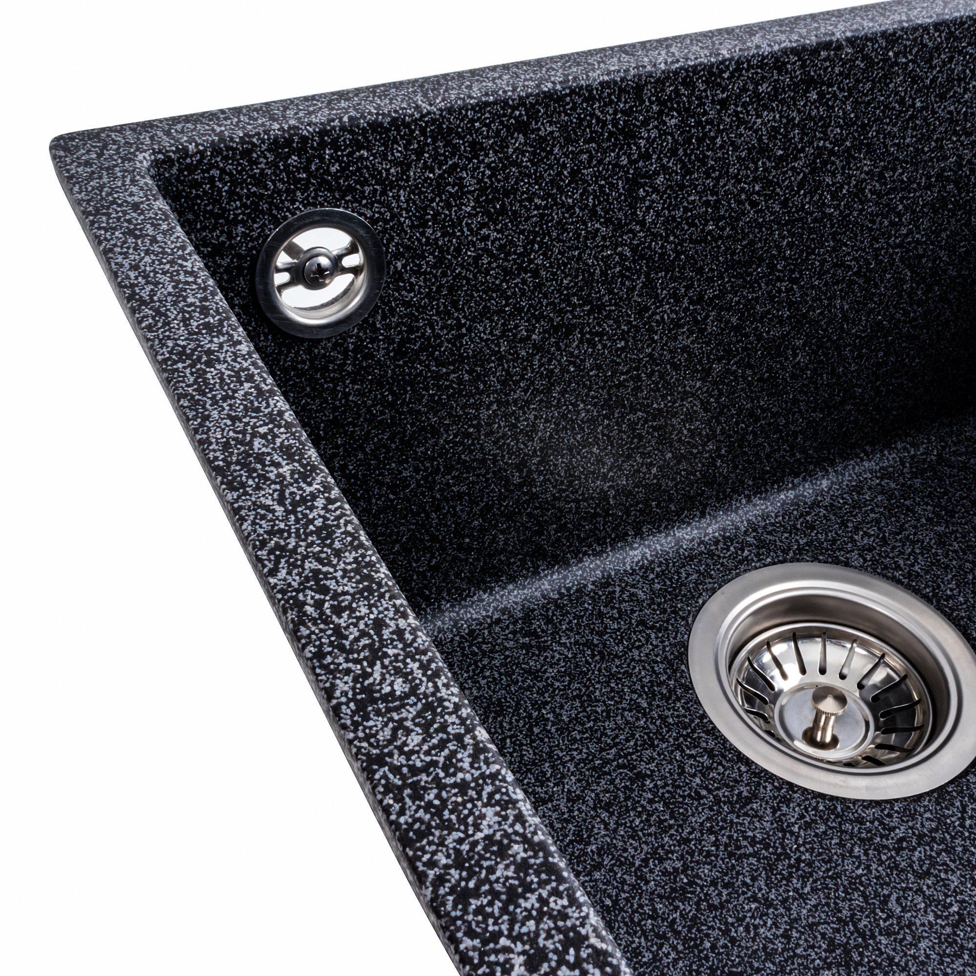 Мийка для кухні гранітна Platinum 4040 RUBA матовий Графітовий - фото 4 Мийка для кухні гранітна Platinum 4040 RUBA матовий Графітовий - фото 4