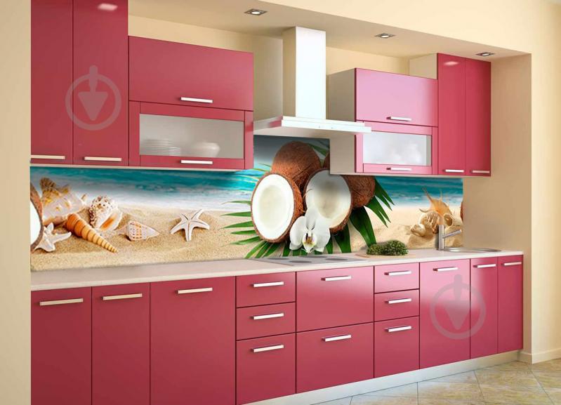 Скинали на кухню Zatarga «Кокосы» 600х2500 мм виниловая 3Д наклейка кухонный фартук самоклеящаяся Z180808 Скинали на кухню Zatarga «Кокосы» 600х2500 мм виниловая 3Д наклейка кухонный фартук самоклеящаяся Z180808