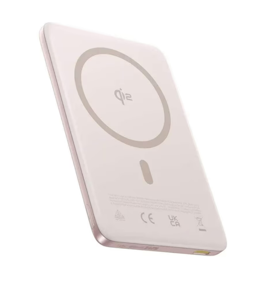 Повербанк BASEUS PicoGo Ultra-Slim Qi2 Magnetic 10000 mAh 27W Nebula Pink (E0024706)