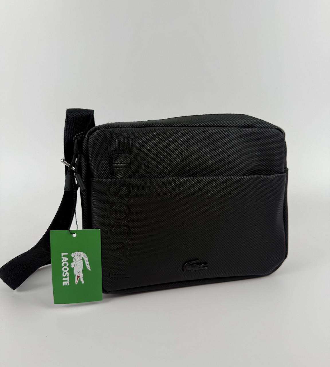 Барсетка Lacoste через плечо Черный - фото 3 Барсетка Lacoste через плечо Черный - фото 3
