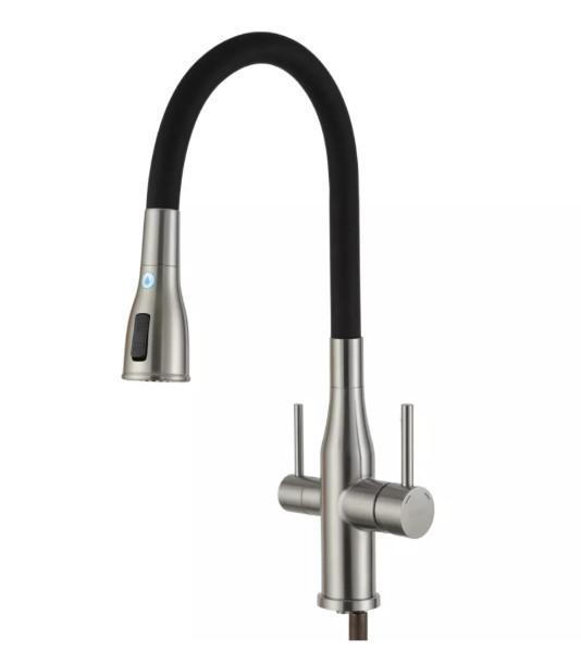 Смеситель для кухни Gappo G4399-65 с выходом для питьевой воды с гибким изливом (57967)