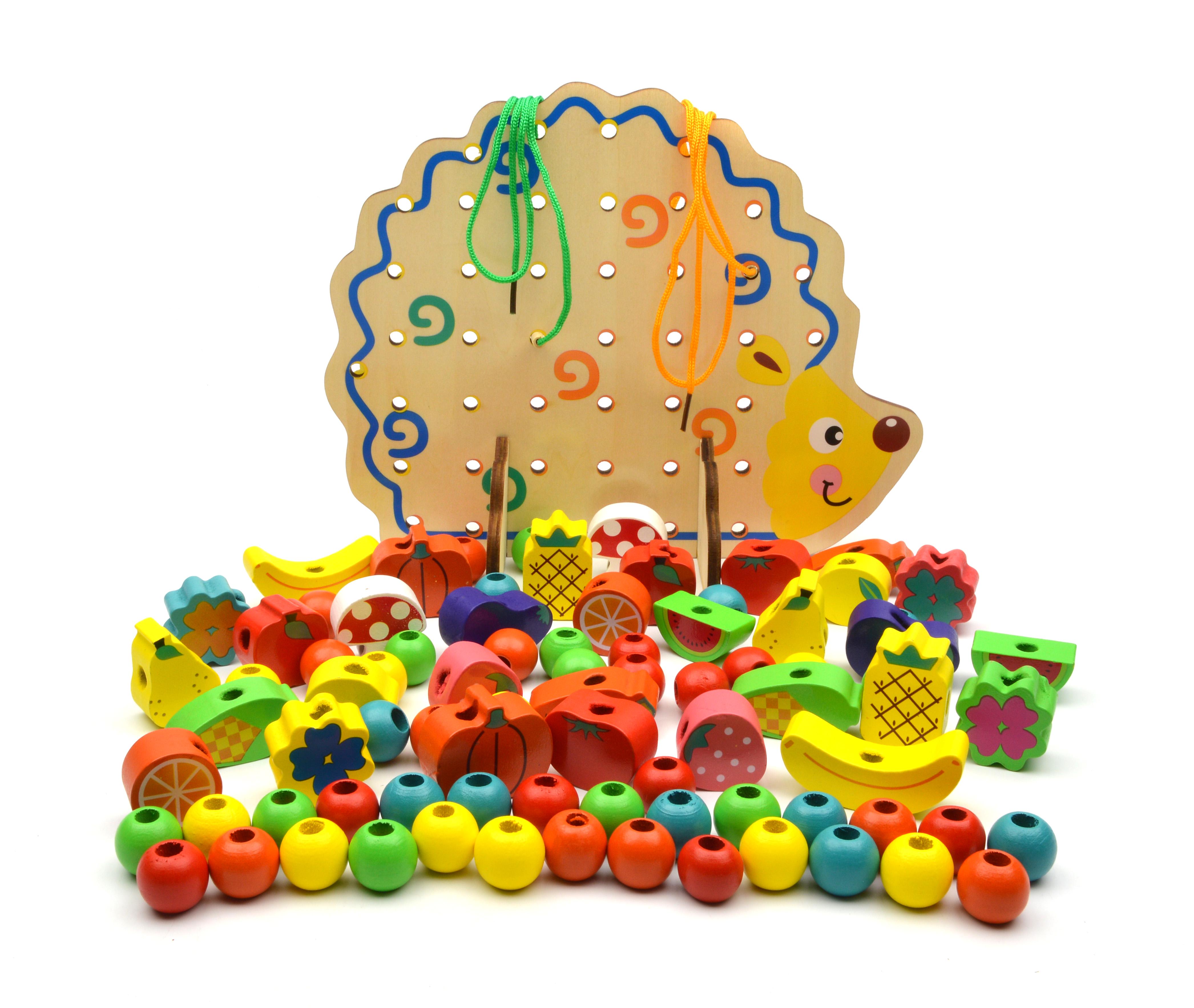 Шнуровка деревянная Ежик (25916)