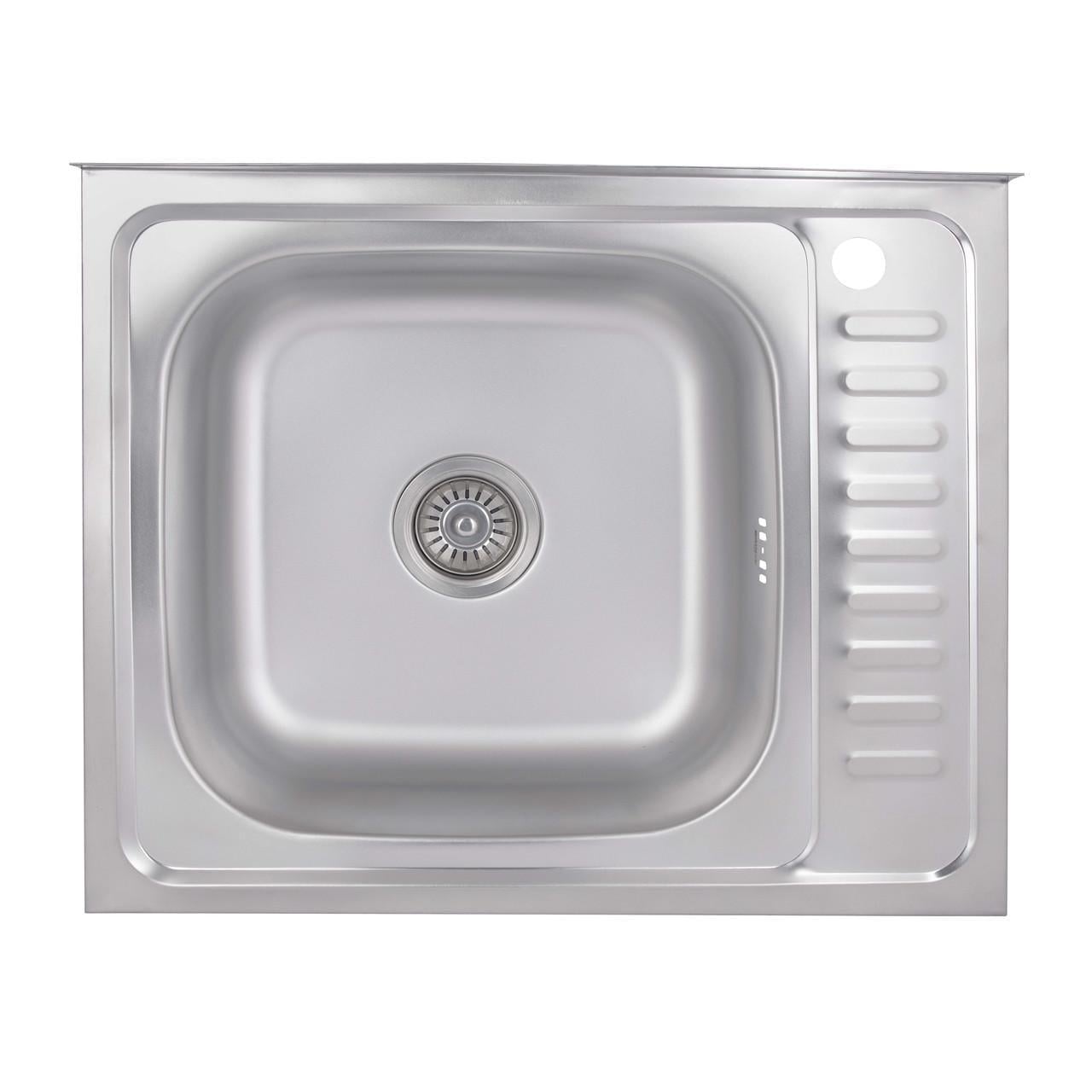 Кухонна мийка Brinex 6050-L 0,6 мм Satin (BRIN6050LSAT06)