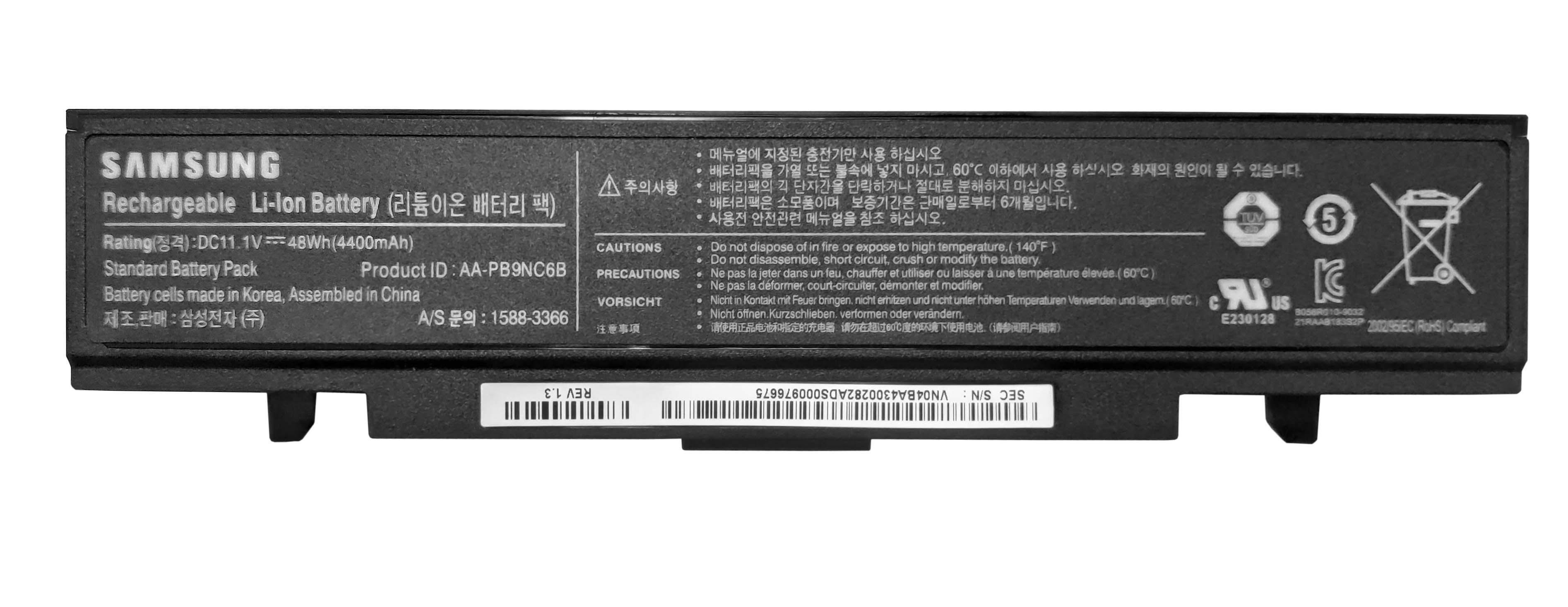 Аккумулятор для ноутбука Samsung AA-PB9NC6B 11,1 V 4400 mAh (002784)