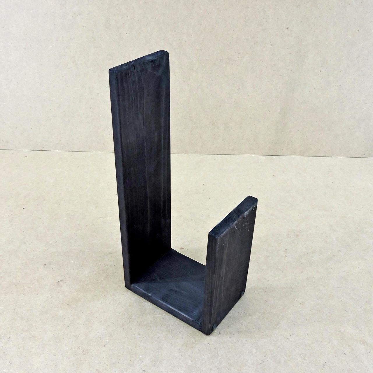 Полка настенная из дерева Борджиа левая вертикальная Венге (НСП-0012312)