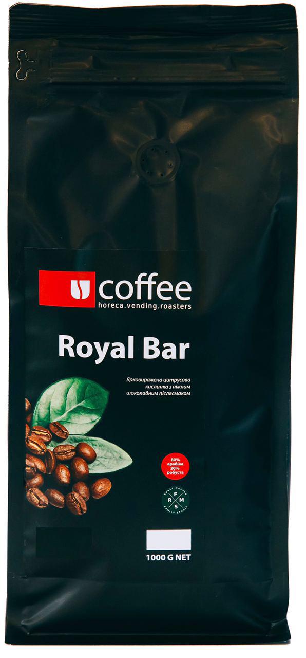 Кава зернова Ucoffee Royal Bar 80% Арабіка 20% Робуста 1 кг (К543/11)