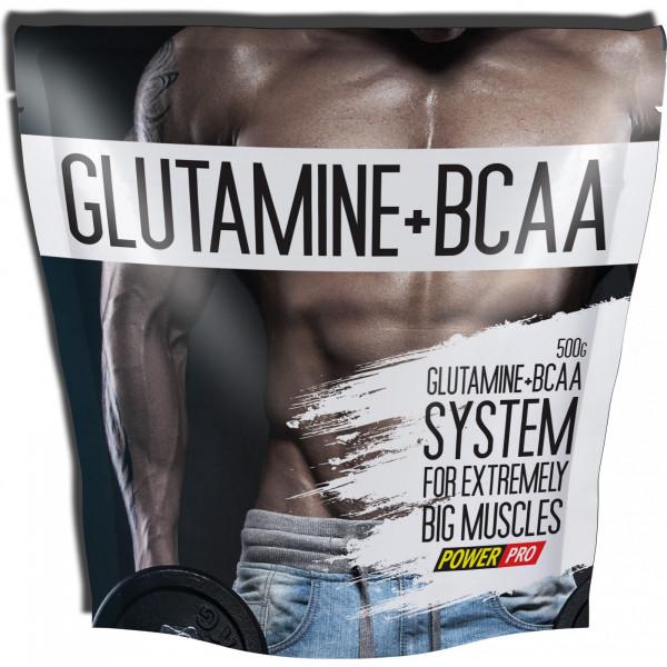 Аминокислота Power Pro Glutamine + BCAA 0.5 кг 1:1