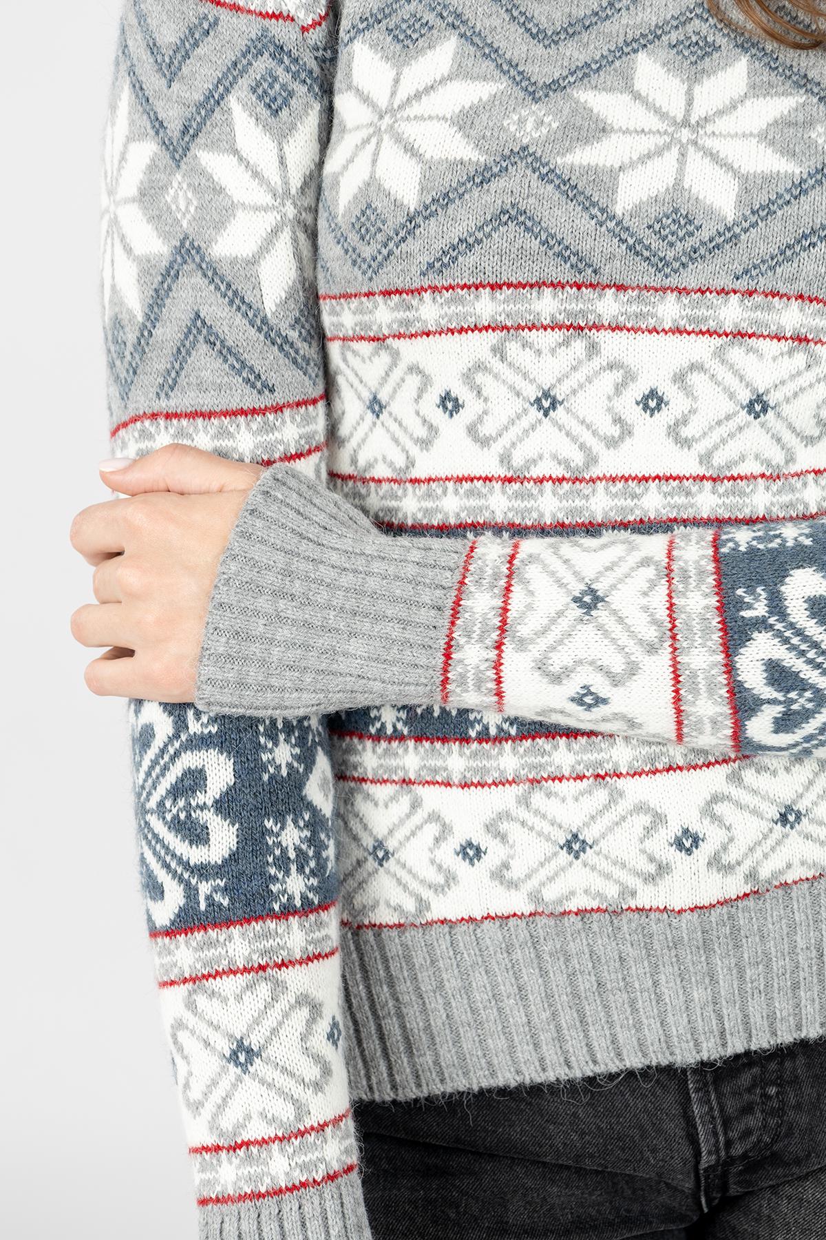 Свитер женский ЦБ-00233521 р. 46 Серый (SKT000941681) - фото 3