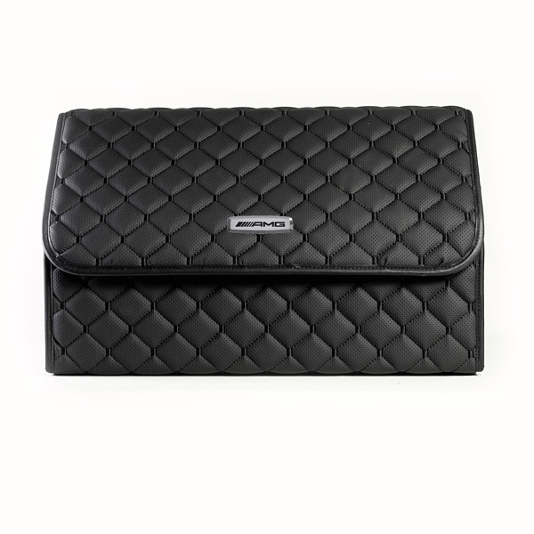 Сумка-органайзер с лого Mercedes Benz AMG в багажник CarsBAG Экокожа 30x50x30 см Черный (acb-1036-5-30х50х30-026)