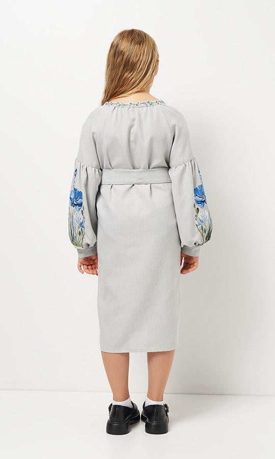 Сукня-вишиванка дитяча Вишиваночка р. 158 Сірий (8205-7) - фото 3 Сукня-вишиванка дитяча Вишиваночка р. 158 Сірий (8205-7) - фото 3