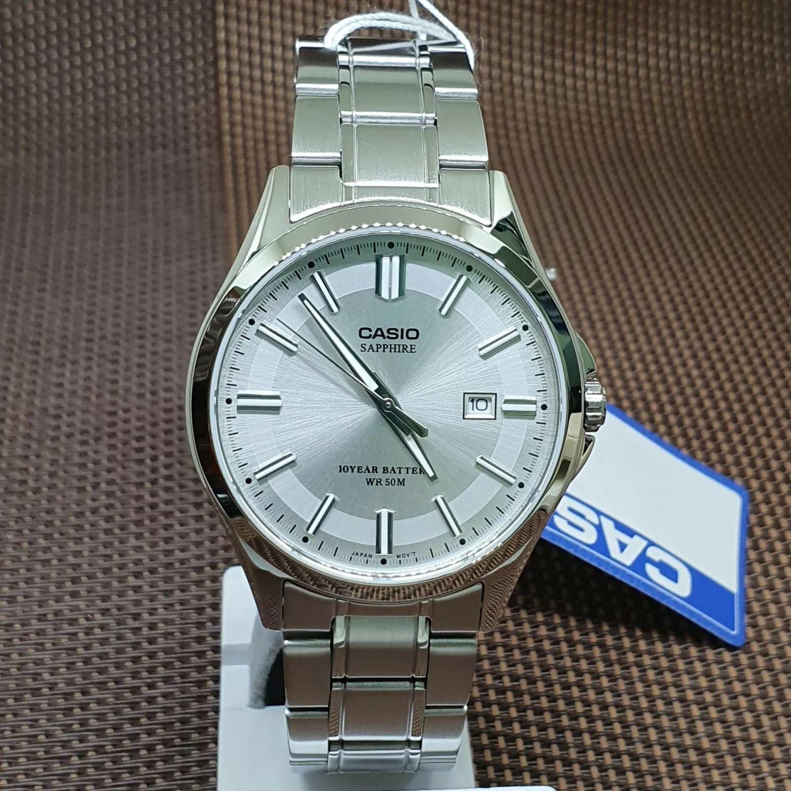 Наручные часы мужские Casio MTS-100D-7AVDF сапфировое стекло d 42 мм - фото 2