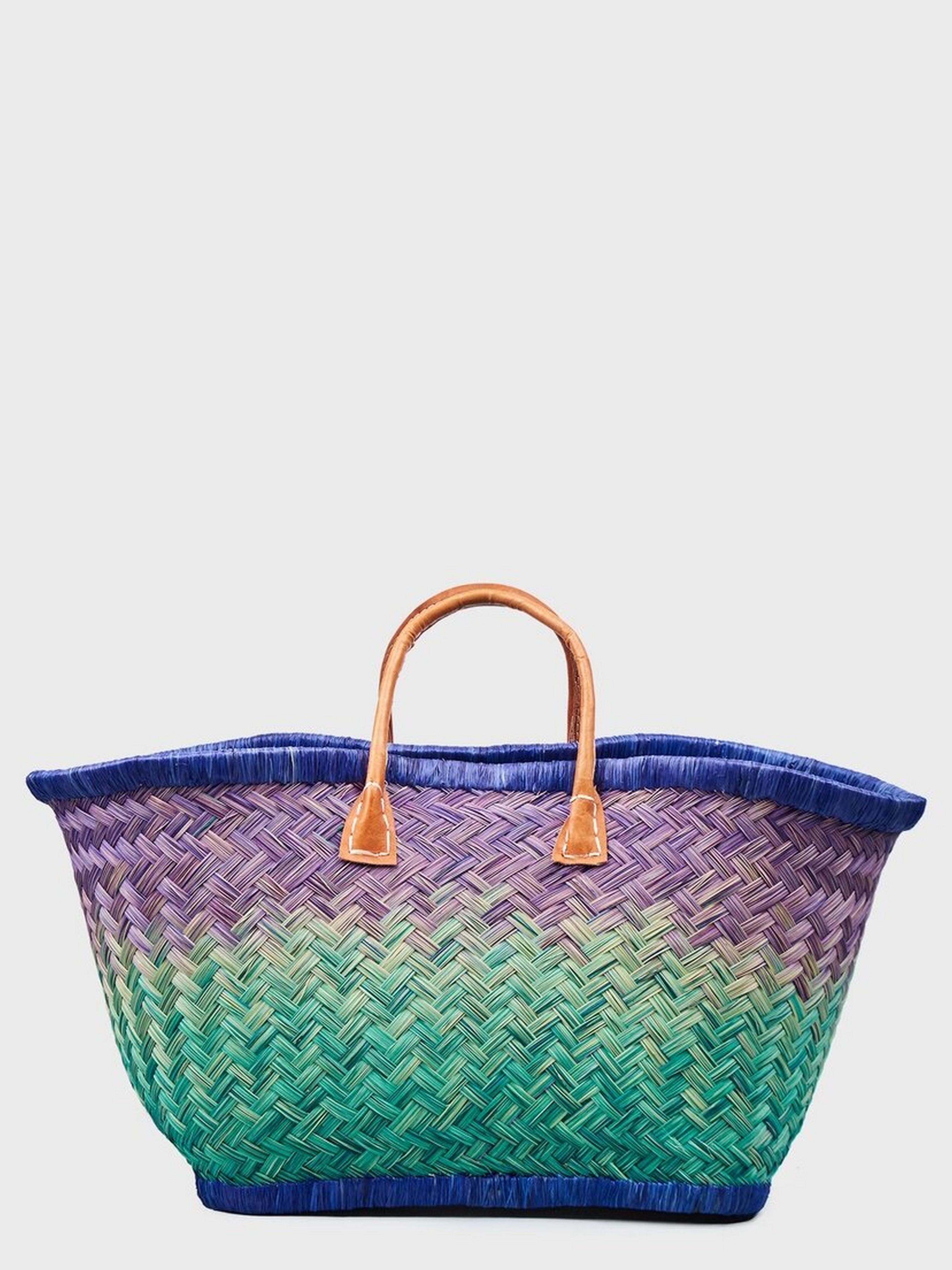 Пляжная сумка LE COMTOUR DE LA PLAGE Aravola BM_Bicolor_333 Зеленый/Фиолетовый