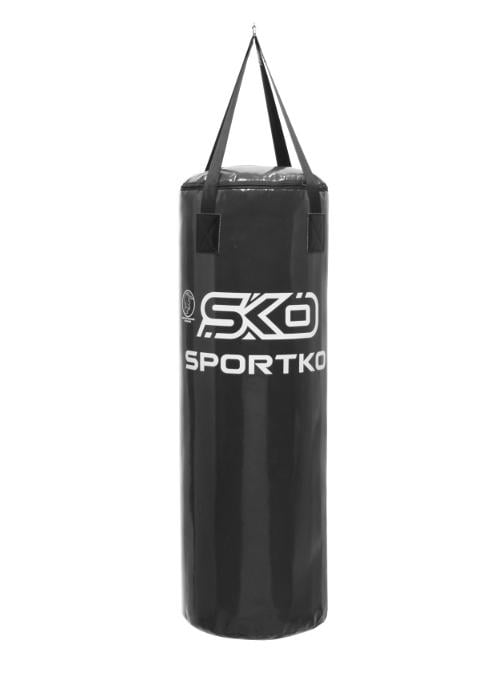 Боксерский мешок SPORTKO МП1 Элит ПВХ 110х35 см 20-25 кг со стропой Черный (6936116106117)