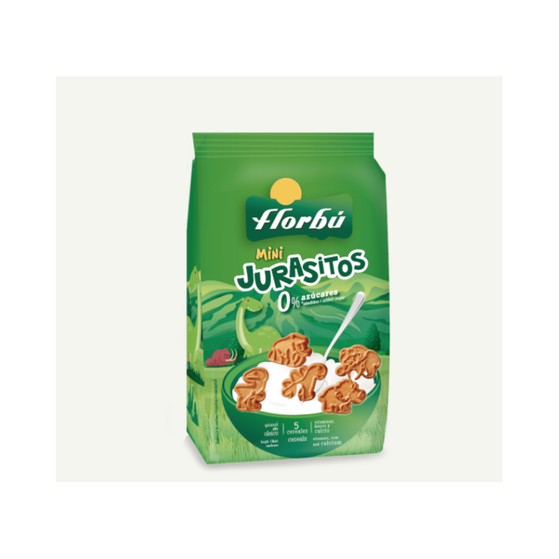 Печенье Florbu Mini Jurasitos 0% azucares без сахара 400 г