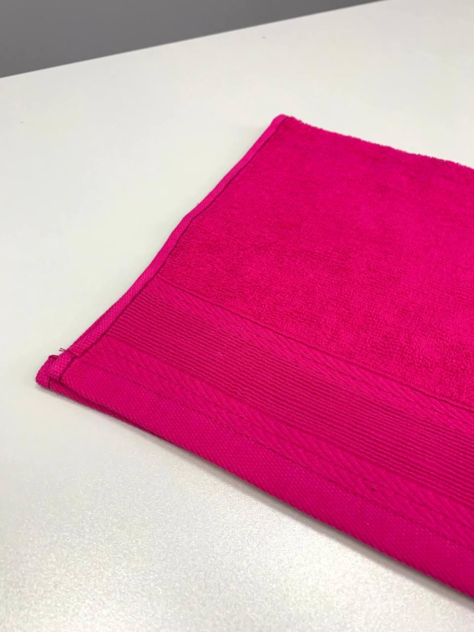Полотенце махровое с бордюром 400г/м2 30х50 см Фуксия (9890536) - фото 3
