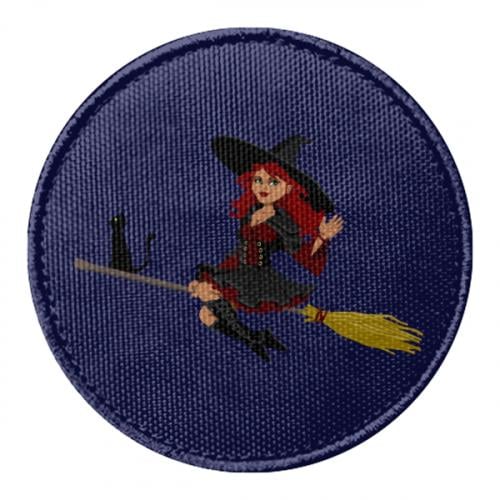 Шеврон круглый Ведьма на метле (17657559-8-42474)