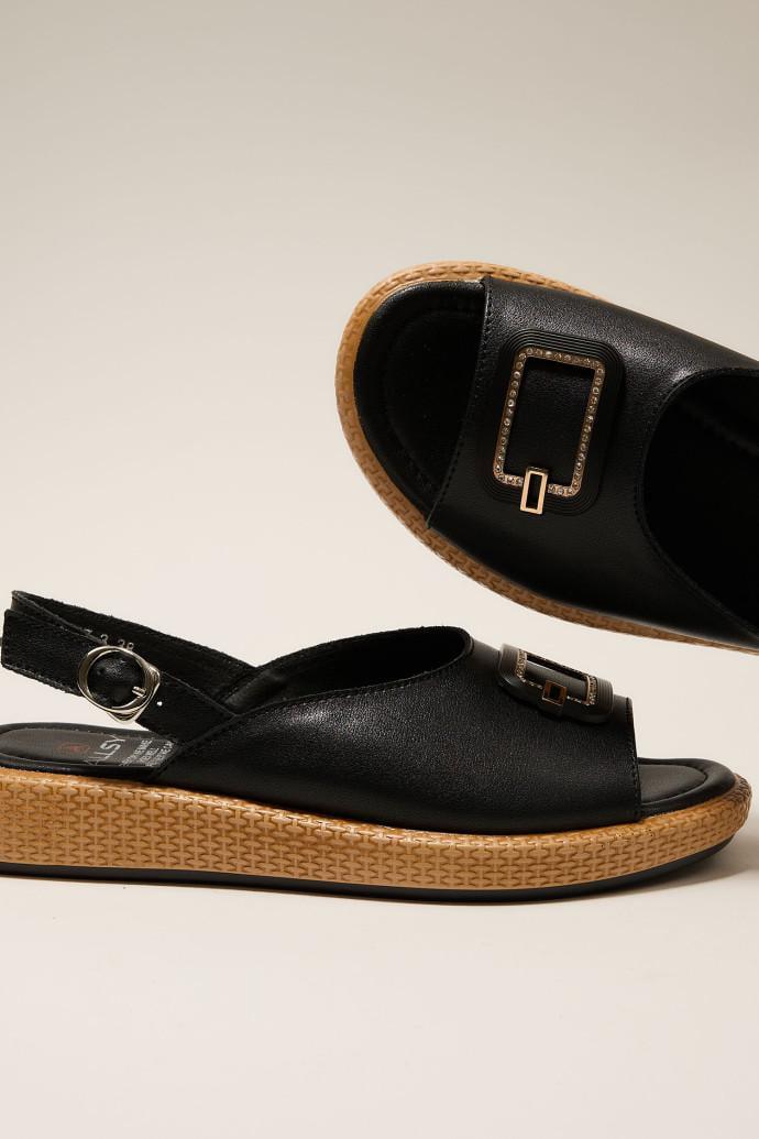 Босоножки женские ALLSY кожаные р. 36 Черный (195237) - фото 2 Босоножки женские ALLSY кожаные р. 36 Черный (195237) - фото 2