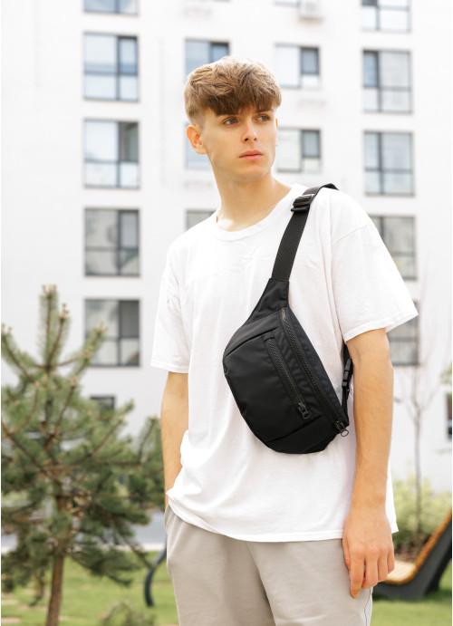 Поясная сумка мужская Sambag тканевая Черный (802038617)
