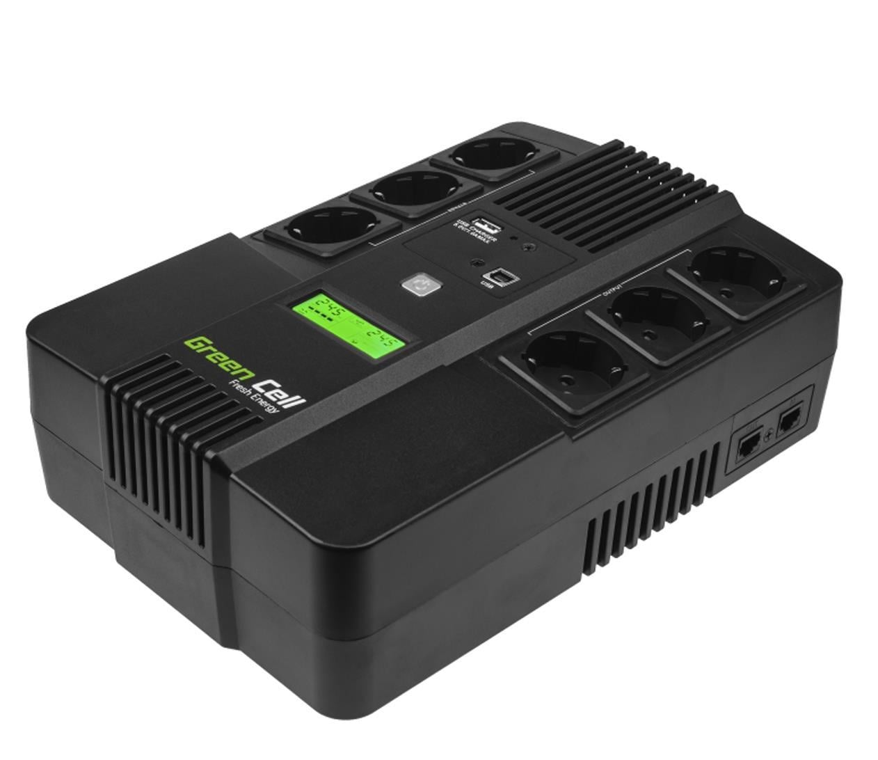 Джерело безперебійного живлення лінійно-інтерактивне Green Cell UPS07 800VA/480W (332688) Джерело безперебійного живлення лінійно-інтерактивне Green Cell UPS07 800VA/480W (332688)