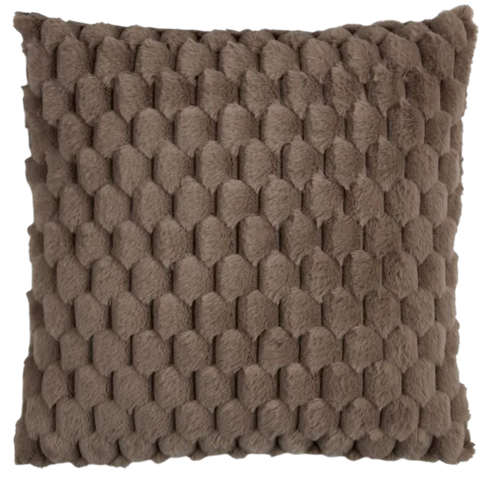 Декоративная подушка искусственный мех 45x45 см Темно-песочный (b5038401)