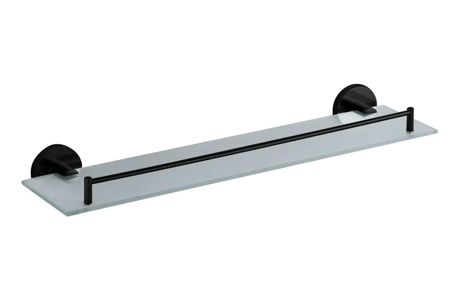 Полка в ванну VBI VENUS 12x52 см стекло Черный (RRM-VBI-040009BL)