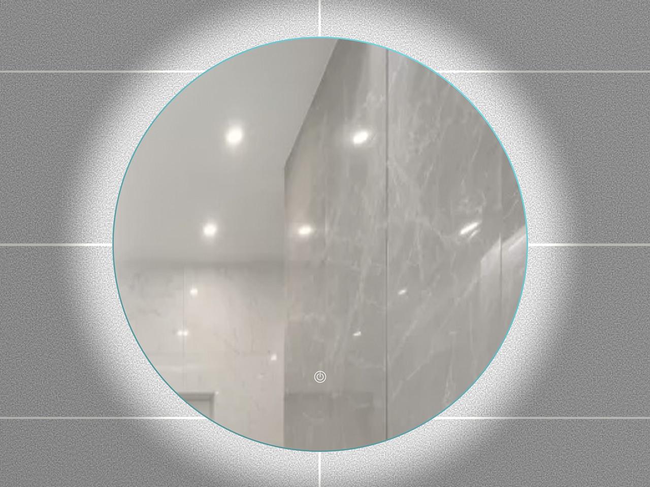 Дзеркало для ванної кімнати AVT з LED підсвічуванням кругле d 600 мм (avt-А60)