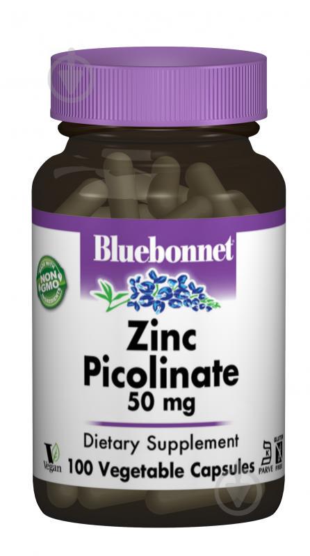 Цинк Піколінат 50мг, Bluebonnet Nutrition, 100 гелевих капсул