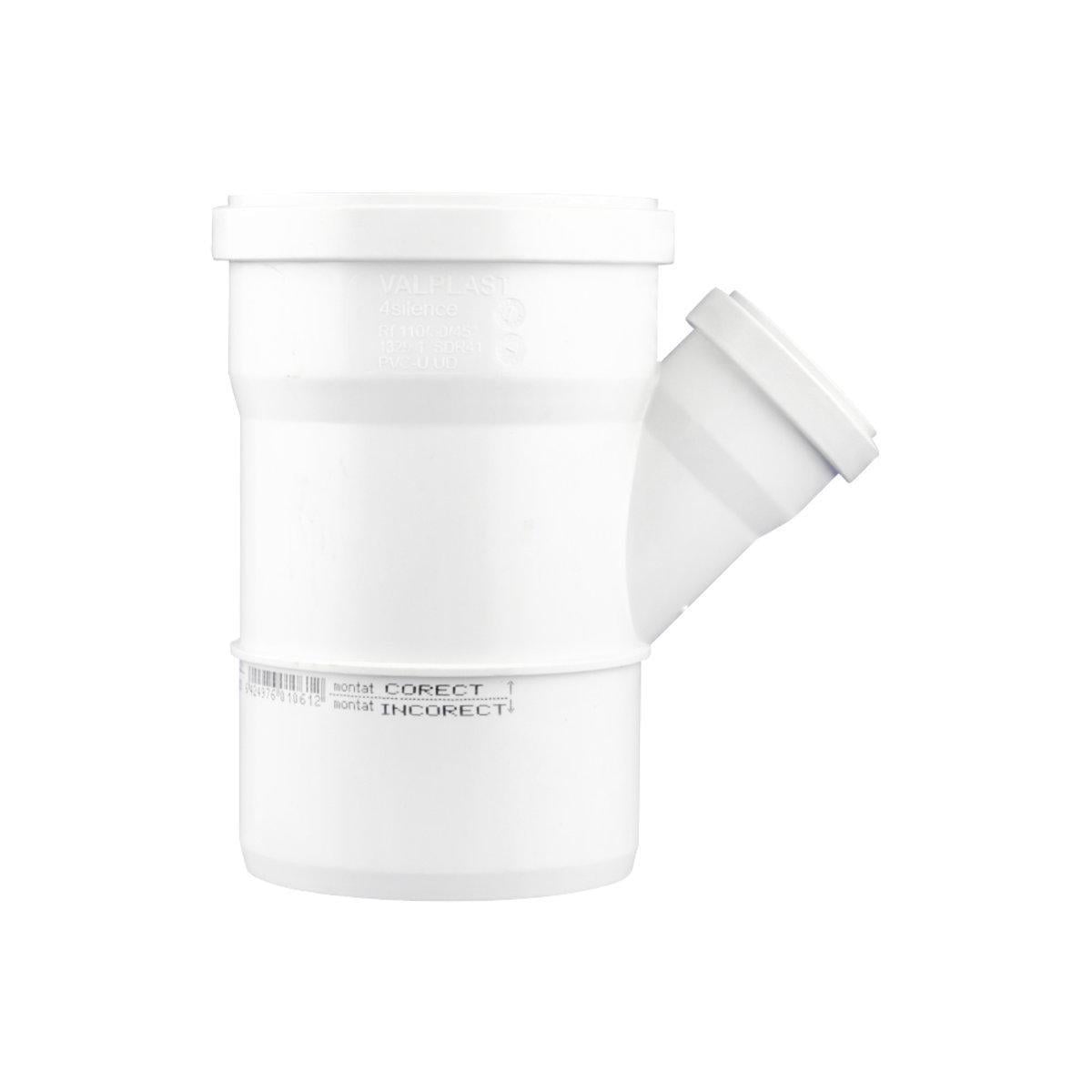 Трійник безшумний Valrom Ф110x50 мм 45° (46831)