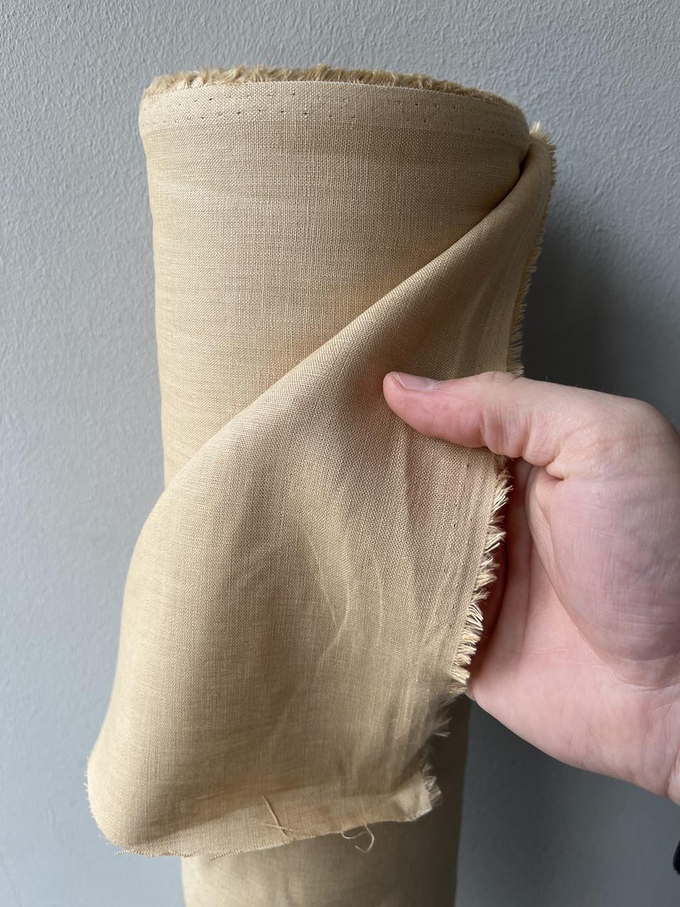 Ткань рубашечно-платьевая LINEN PLUS 100% лен 143 см 883 Нежно-желтый - фото 8 Ткань рубашечно-платьевая LINEN PLUS 100% лен 143 см 883 Нежно-желтый - фото 8