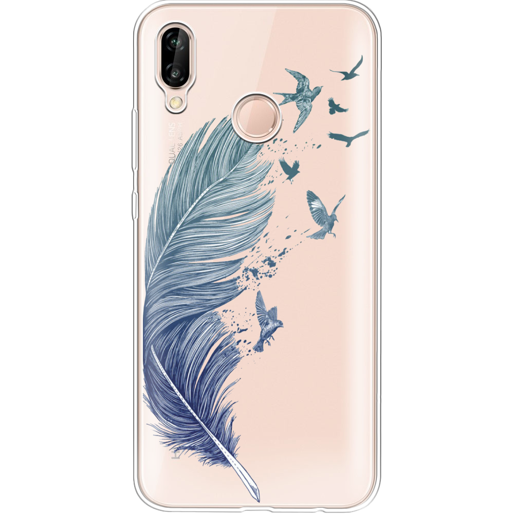 Чехол Boxface Huawei P20 Lite Feather Прозрачный силикон (33127-cc38-33127)