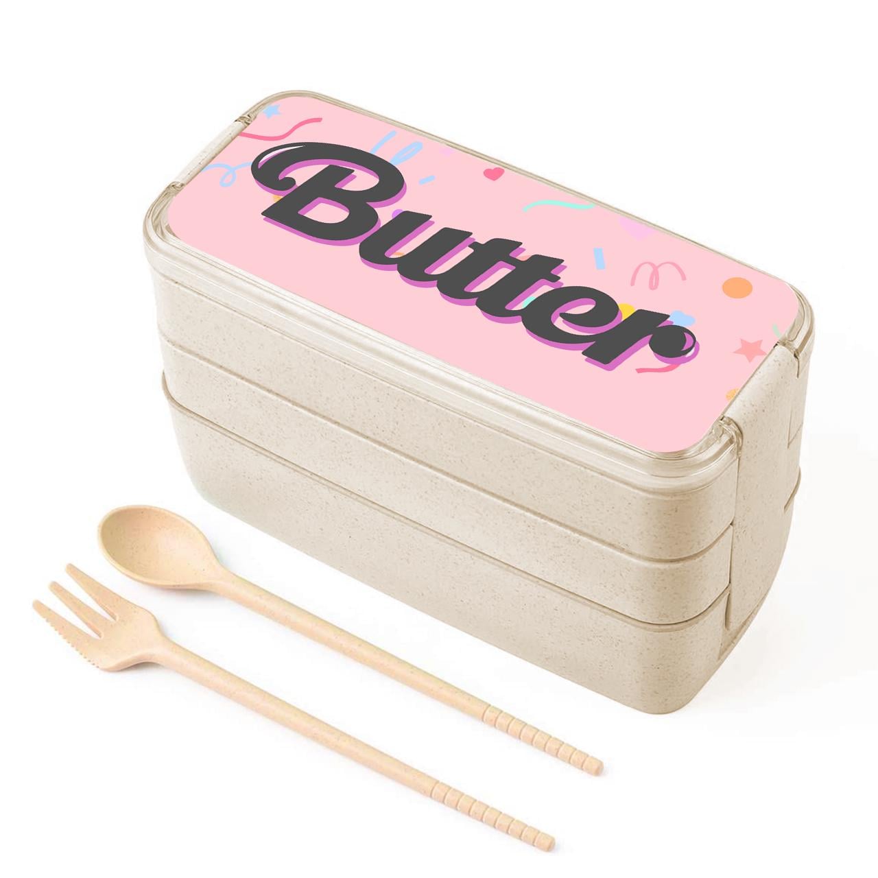 Ланч-бокс Butter BTS 900 мл с вилкой и ложкой (34713-3274)