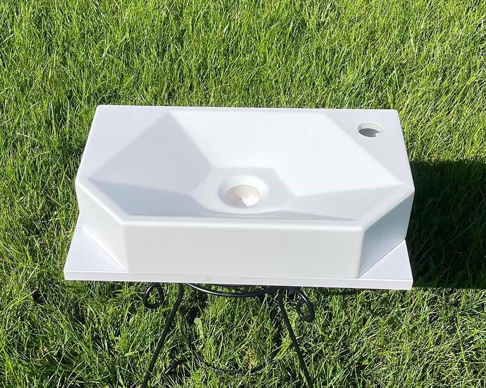 Умивальник Snail Тритон R 450х260 мм Білий матовий (158А100RM) - фото 3 Умивальник Snail Тритон R 450х260 мм Білий матовий (158А100RM) - фото 3