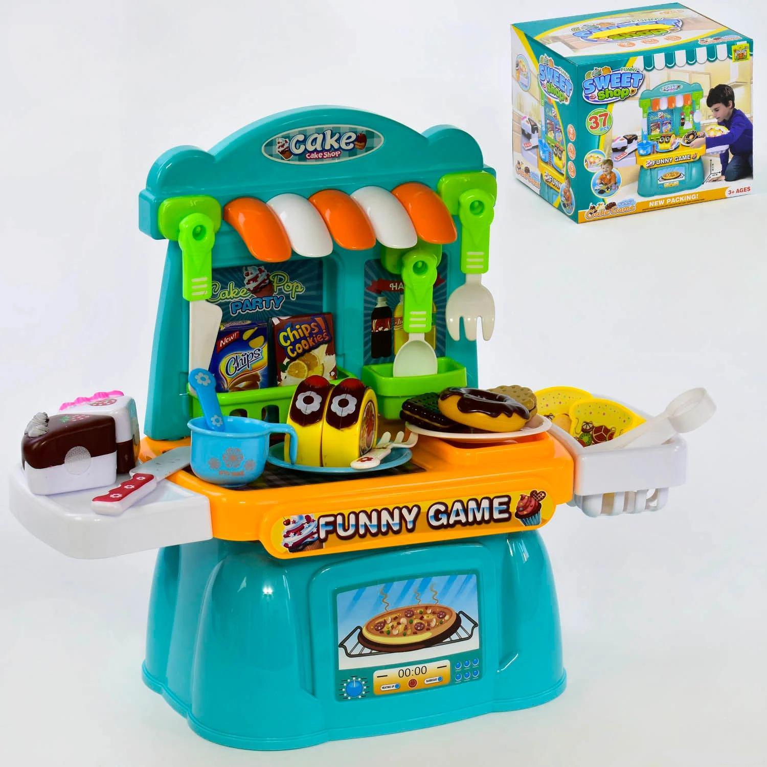 Ігровий набір Hong Chuan Sheng Toys Sweet Shop Магазин солодощів продукти на липучках посуд 37 елементів (G_36778-100) - фото 4 Ігровий набір Hong Chuan Sheng Toys Sweet Shop Магазин солодощів продукти на липучках посуд 37 елементів (G_36778-100) - фото 4