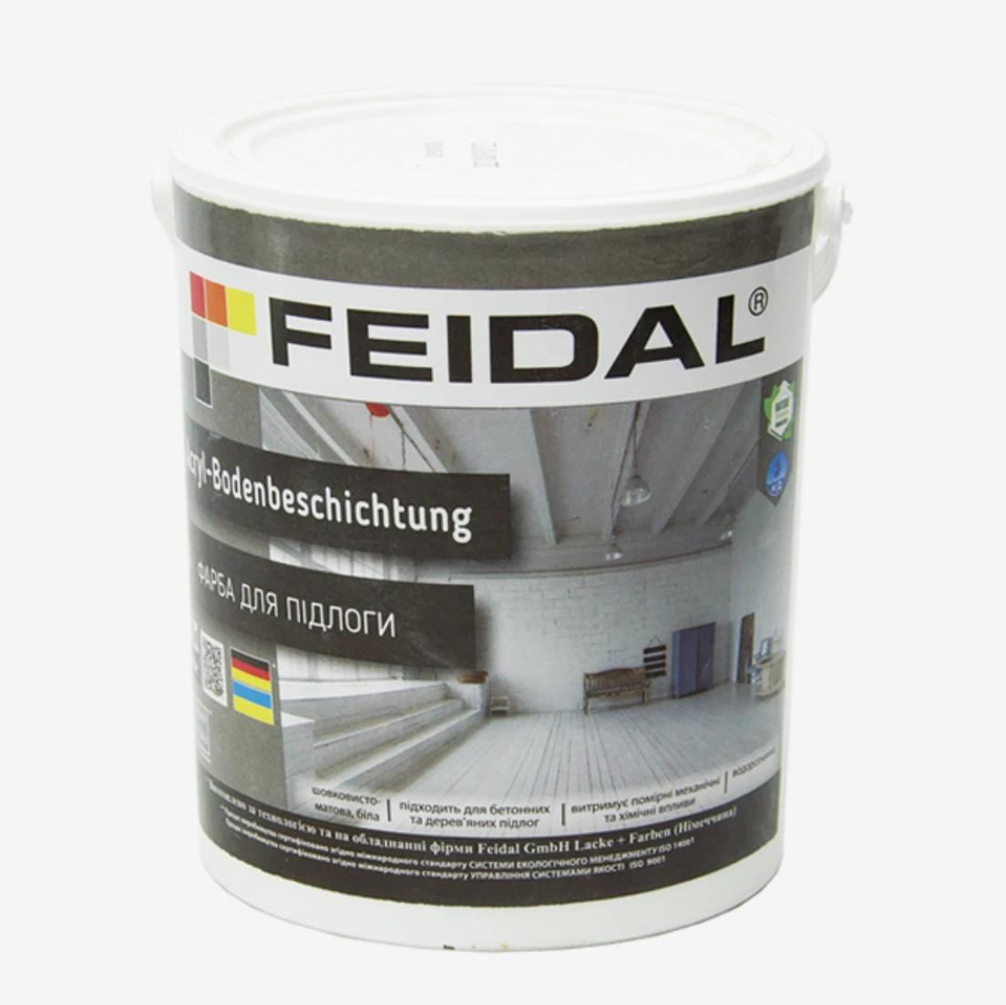 Краска для пола Feidal Acryl-Bodenbeschichtung 0,75 л Белый (1886454987)