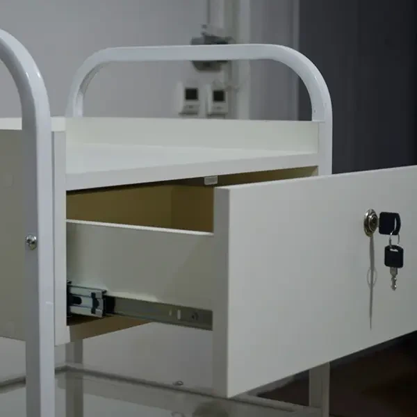 Коляска косметологическая с ящиком и стеклянными полками (29439136) - фото 6 Коляска косметологическая с ящиком и стеклянными полками (29439136) - фото 6