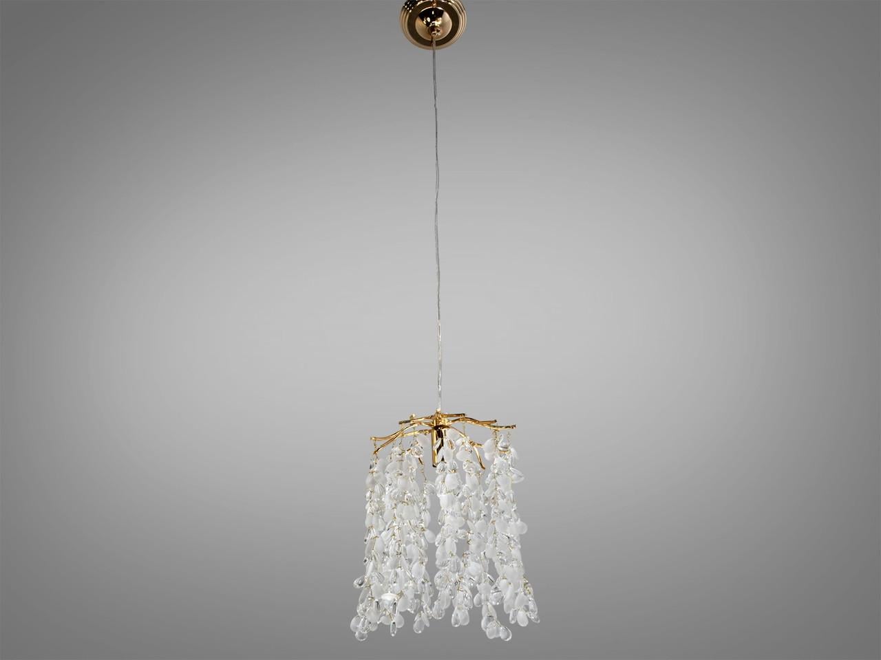 Люстра подвесная Diasha Глициния Золотой каскадный хрусталь для гостиной 603-1P GD (2817447049)