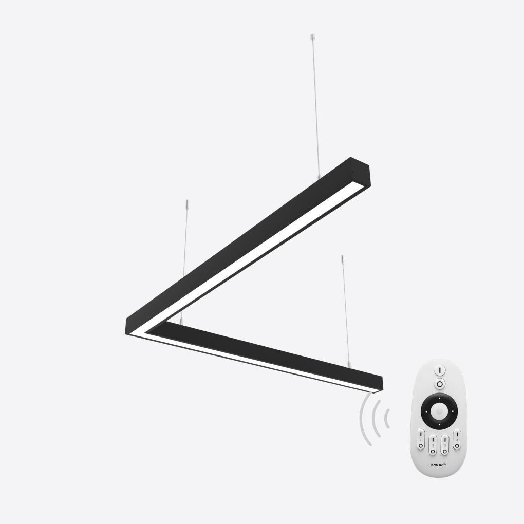 Светильник светодиодный управляемый X-LED угловой 80 Вт 800x800x43 мм Черный (LSNA-80db) - фото 2