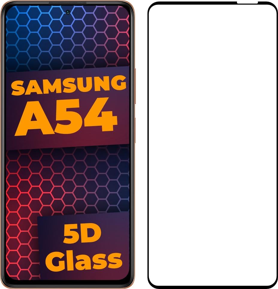 Скло 5D Samsung Galaxy A54 A546 захисне Full Glue Black (31717) - фото 1