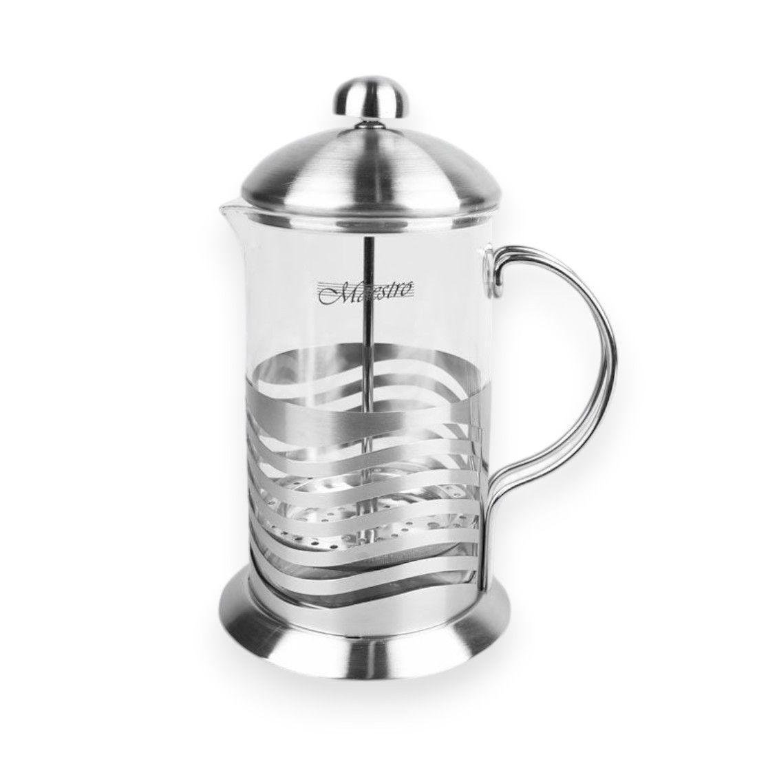 Френч-прес MAESTRO 1662-350-W Хвиля нержавіюча сталь та боросилікатне скло 350 мл (205252)