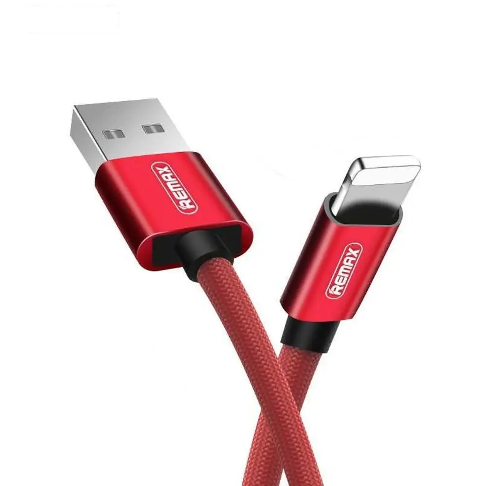 Кабель Remax RC-091i USB Lightning Fabric 1 м Червоний (6954851279860) - фото 1