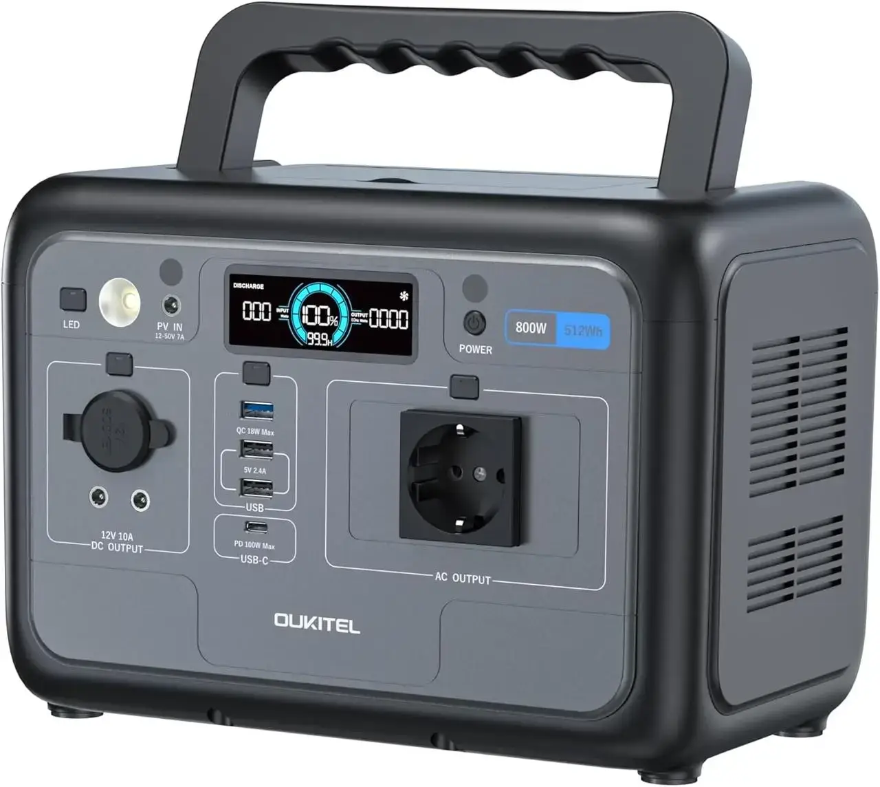 Зарядная станция Oukitel P800E 800W 512Wh LiFePO4 220V UPS (555401)