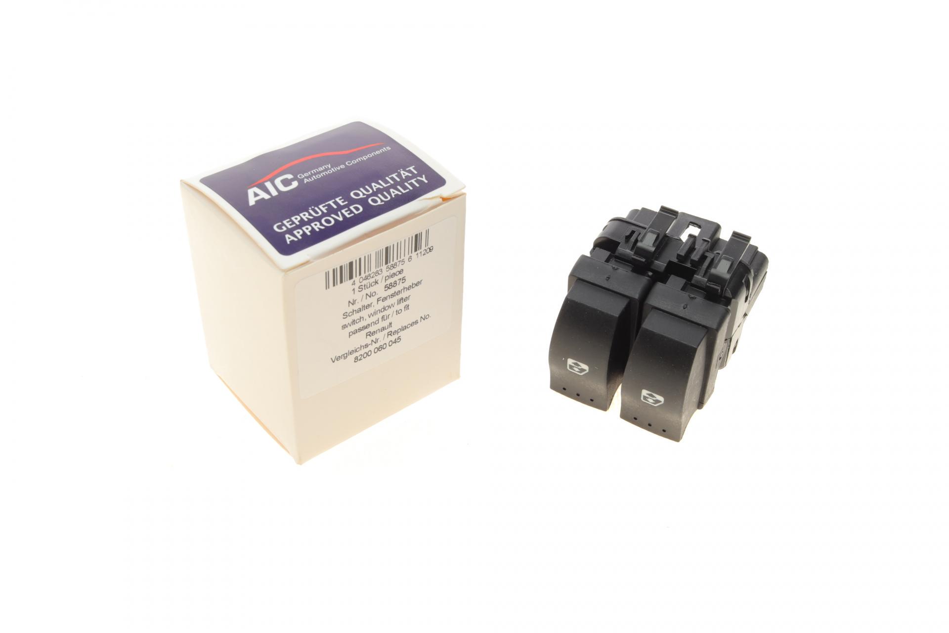 Кнопка стеклоподъемника Aic L Renault Scenic/Clio/Laguna 03- двойная (58875)