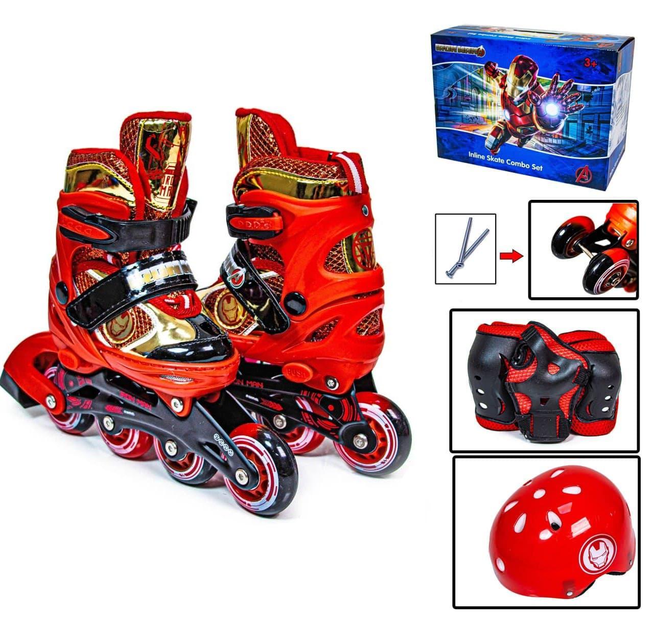 Комплект роликов Iron Man р. 31-34 Red (30782585) - фото 2 Комплект роликов Iron Man р. 31-34 Red (30782585) - фото 2