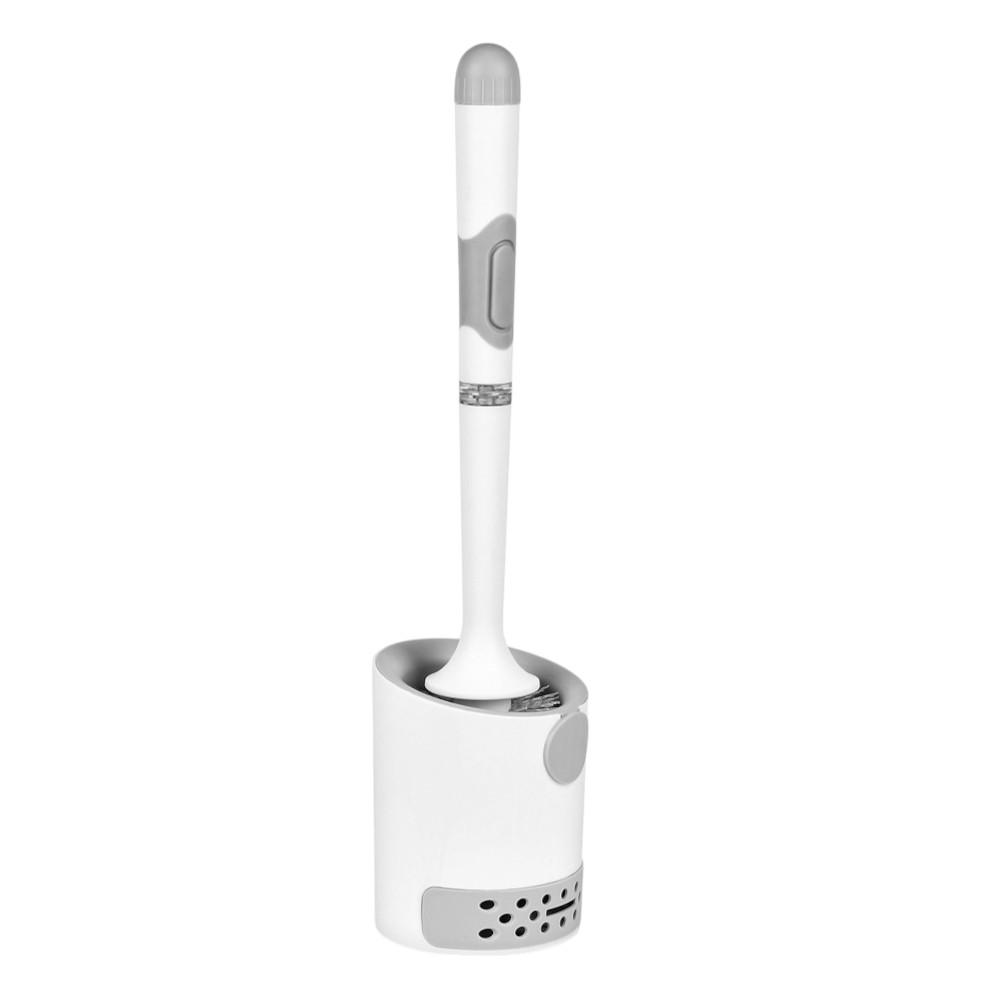 Ершик для унитаза Stenson R32382 на подставке пластиковый 10,5х42 см Белый (26448853)