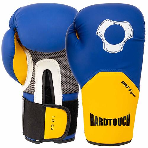 Перчатки боксерские Hard Touch BO-5242 10 унции Синий-желтый (31492698)