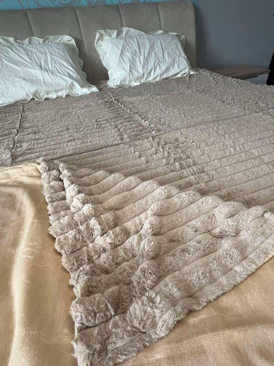 Плед-покривало шиншила євро 200х230 см Бежевий (П4К-mur-shin-sharp-005) - фото 3 Плед-покривало шиншила євро 200х230 см Бежевий (П4К-mur-shin-sharp-005) - фото 3