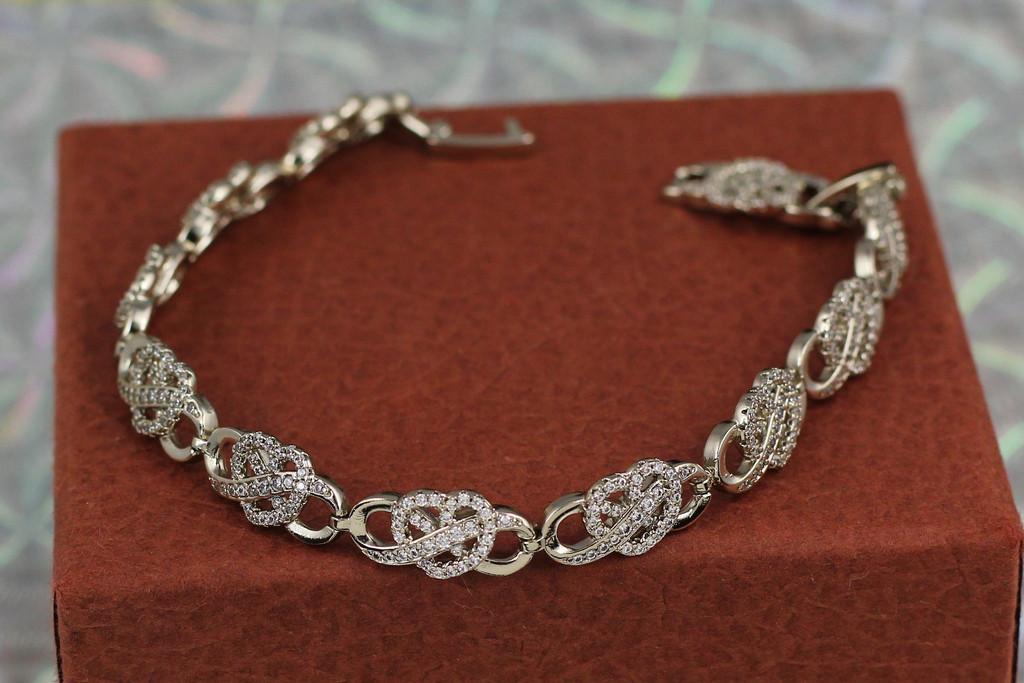 Браслет Xuping Jewelry Любовь до бесконечности 19 см 8 мм Серебристый (1830386315)