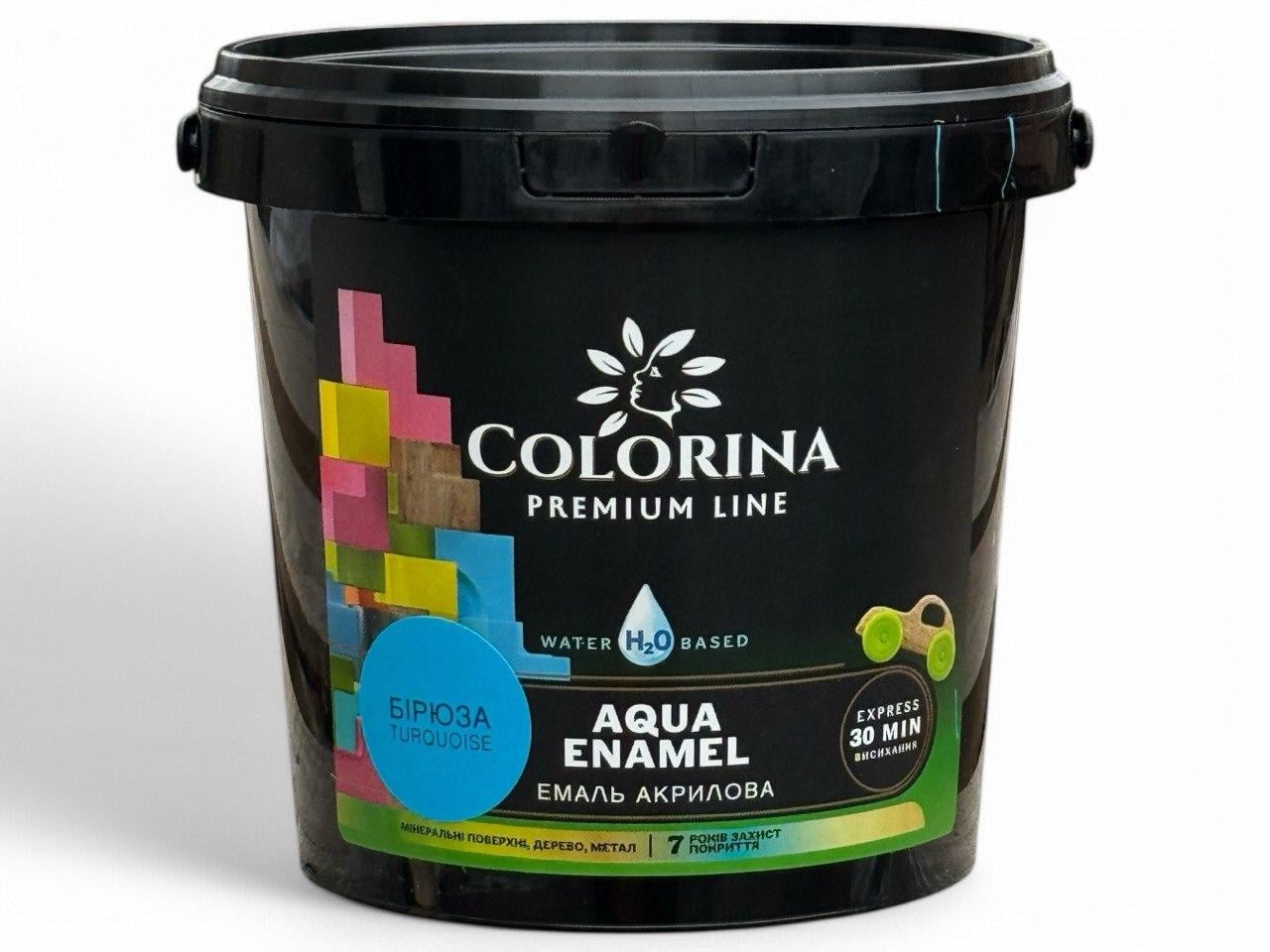 Краска акриловая Colorina Aqua ENAMEL без запаха 2 л. Бирюзовый (31641955)