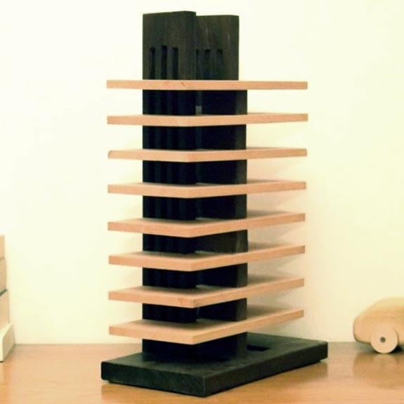 Светильник настольный из дерева Баральди Бланже/Венге (НСС-00750112)